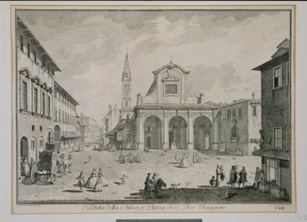 Ansicht der Kirche San Pier Maggiore, Florenz